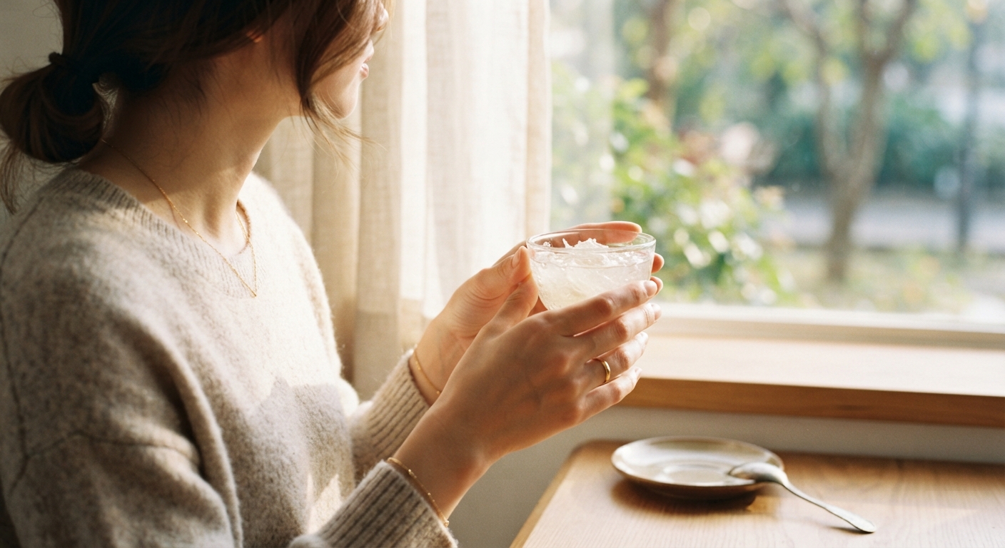 A calm beauty-from-within morning routine with stewed bird's nest