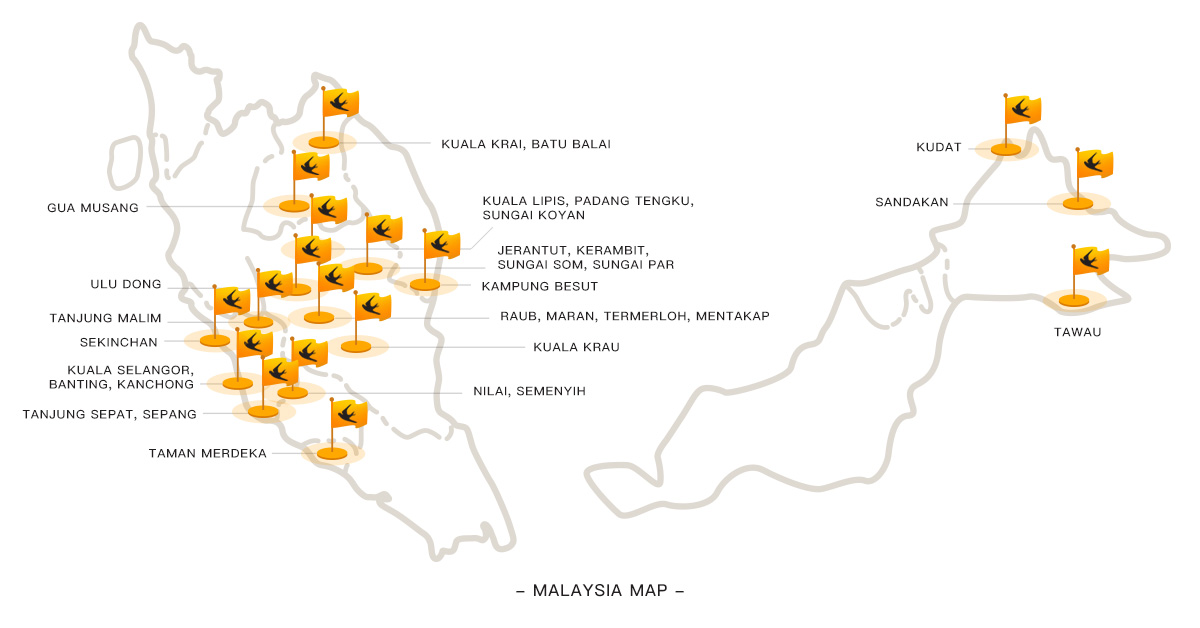 Bird Nest House Expert Malaysia Map Location